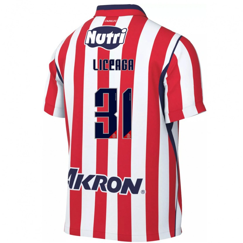 Danxen Kinderen Sebastián Liceaga #31 Rood Wit Thuisshirt Thuistenue 2026/27 T-Shirt