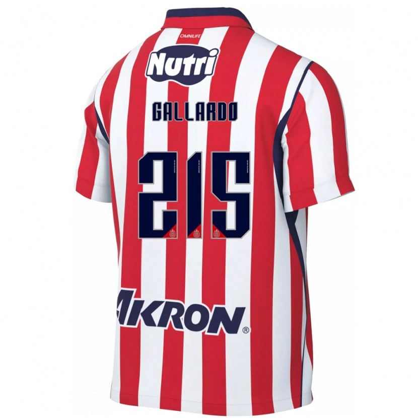 Danxen Kinderen Jonathan Gallardo #215 Rood Wit Thuisshirt Thuistenue 2026/27 T-Shirt