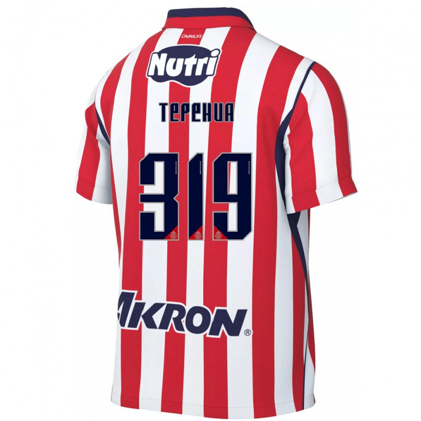 Danxen Kinderen Milán Tepehua #319 Rood Wit Thuisshirt Thuistenue 2026/27 T-Shirt