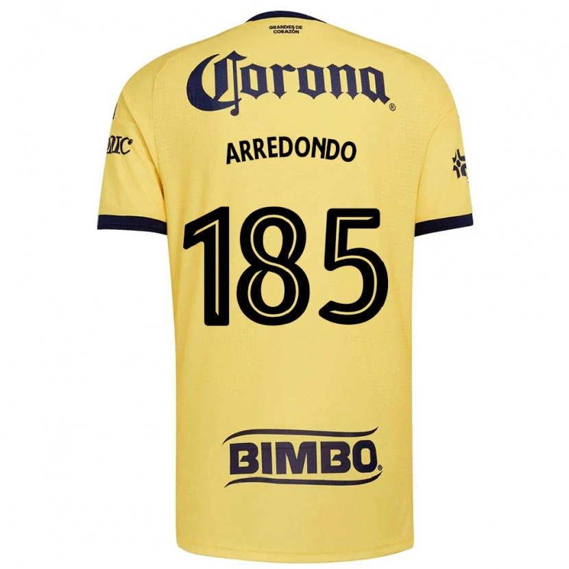 Danxen Kinderen Aarón Arredondo #185 Geel Rood Zwart Thuisshirt Thuistenue 2026/27 T-Shirt