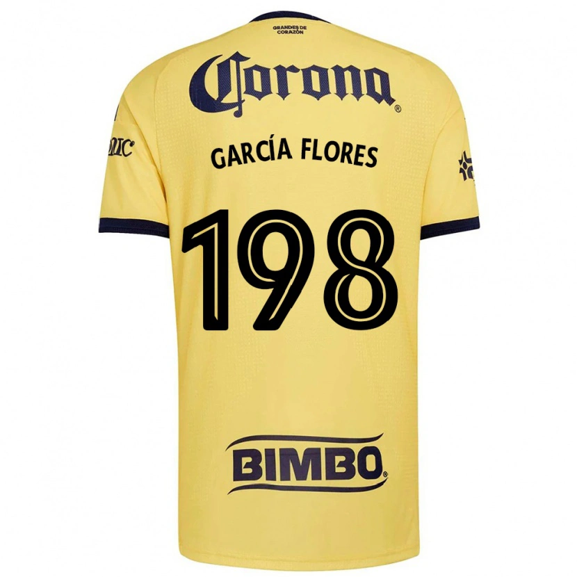 Danxen Kinderen Francisco García Flores #198 Geel Rood Zwart Thuisshirt Thuistenue 2026/27 T-Shirt
