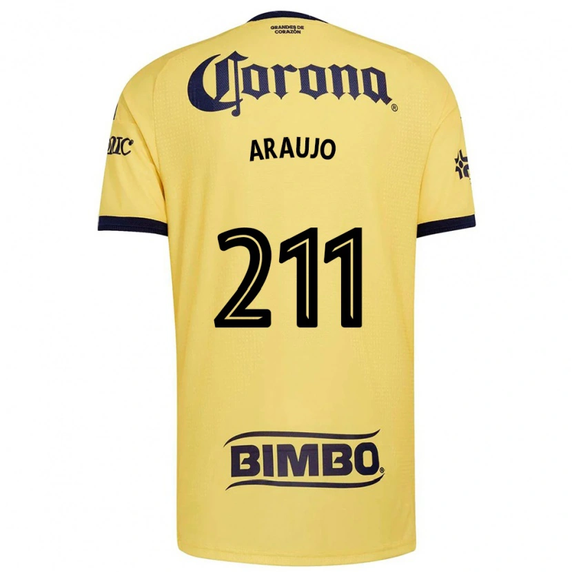 Danxen Kinderen Andrés Araujo #211 Geel Rood Zwart Thuisshirt Thuistenue 2026/27 T-Shirt