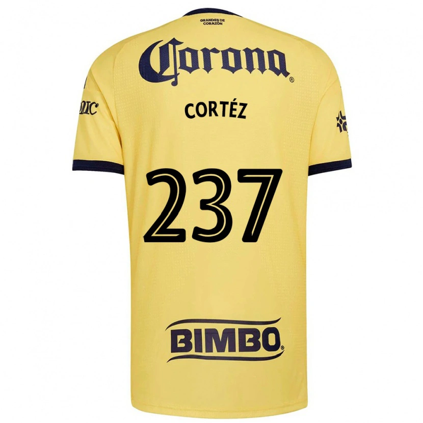 Danxen Kinderen Guillermo Cortéz #237 Geel Rood Zwart Thuisshirt Thuistenue 2026/27 T-Shirt