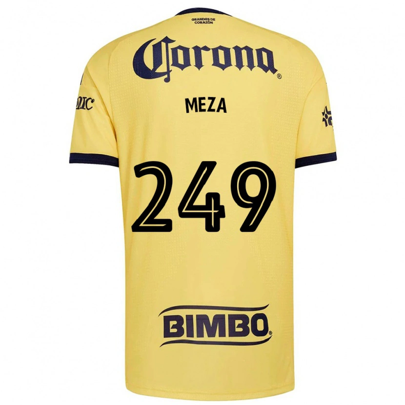 Danxen Kinderen Enrique Meza #249 Geel Rood Zwart Thuisshirt Thuistenue 2026/27 T-Shirt