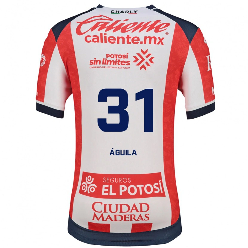 Danxen Kinderen Eduardo Águila #31 Rood Wit Zwart Thuisshirt Thuistenue 2026/27 T-Shirt
