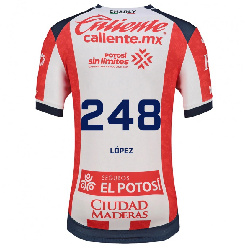Danxen Kinderen Guillermo López #248 Rood Wit Zwart Thuisshirt Thuistenue 2026/27 T-Shirt