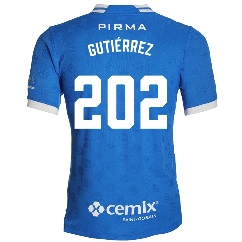 Danxen Kinderen Alex Gutiérrez #202 Blauw Wit Rood Thuisshirt Thuistenue 2026/27 T-Shirt