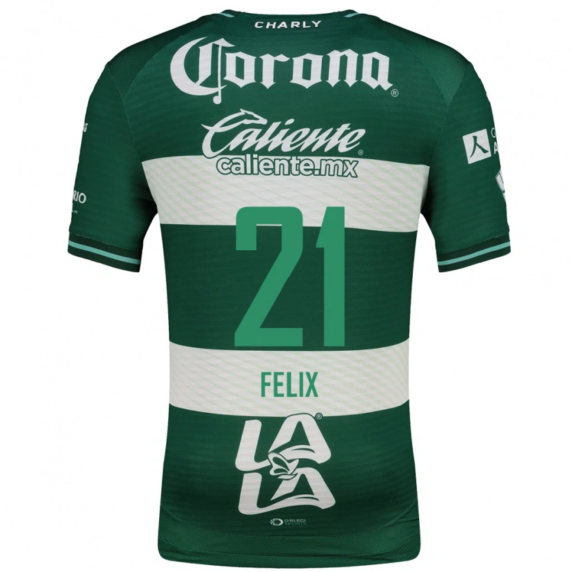 Danxen Kinderen Judith Félix #21 Groen Wit Thuisshirt Thuistenue 2026/27 T-Shirt