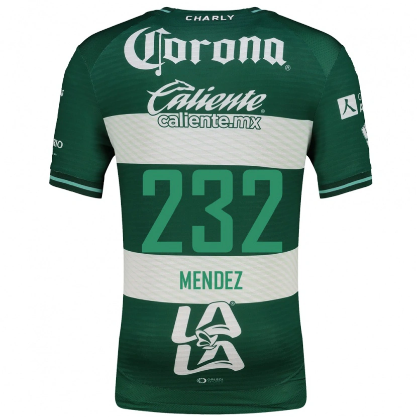 Danxen Kinderen José Méndez #232 Groen Wit Thuisshirt Thuistenue 2026/27 T-Shirt