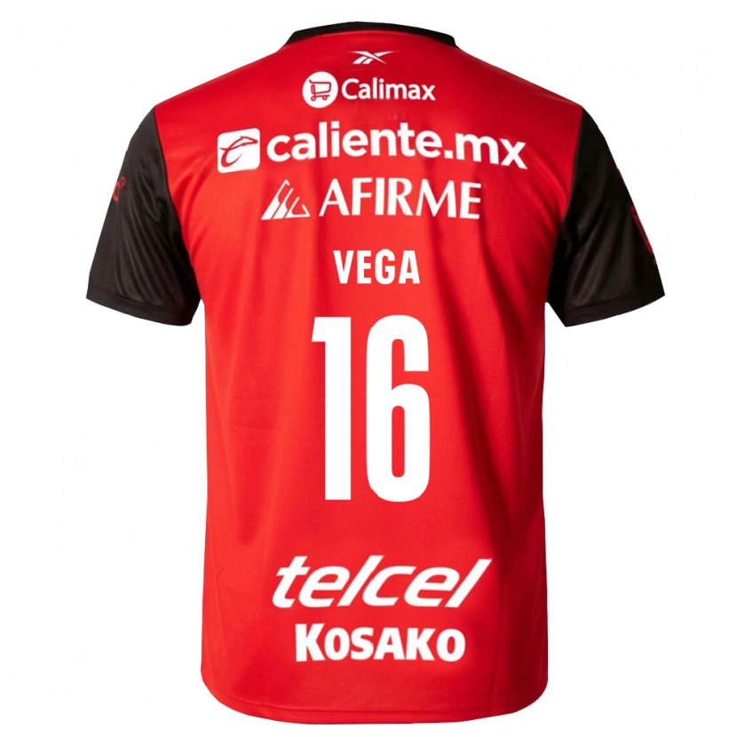Danxen Kinderen Alan Vega #16 Zwart Rood Thuisshirt Thuistenue 2026/27 T-Shirt
