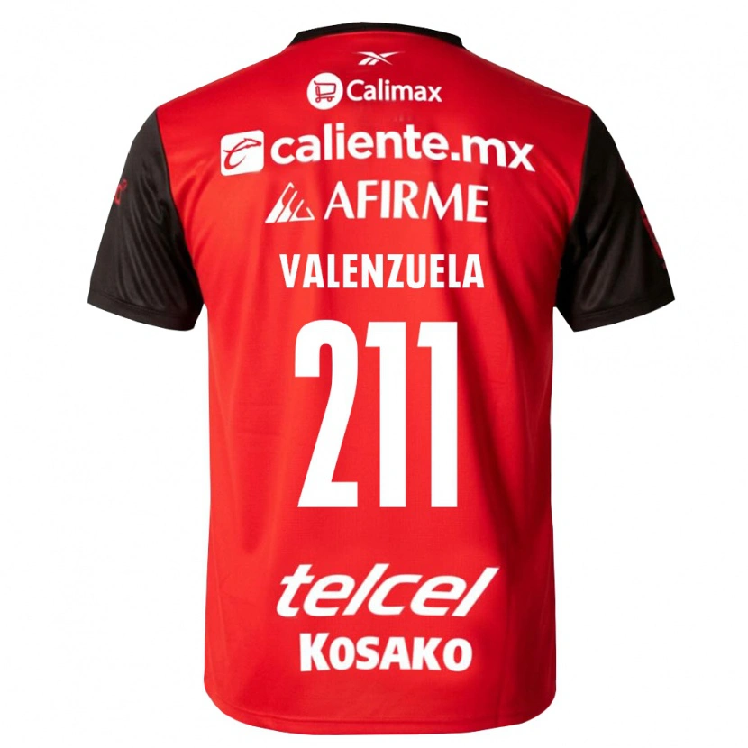 Danxen Kinderen Aldieri Valenzuela #211 Zwart Rood Thuisshirt Thuistenue 2026/27 T-Shirt