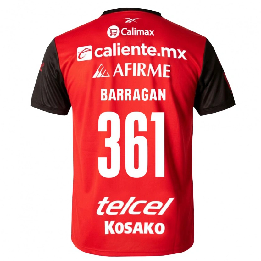 Danxen Kinderen Jesús Barragán #361 Zwart Rood Thuisshirt Thuistenue 2026/27 T-Shirt