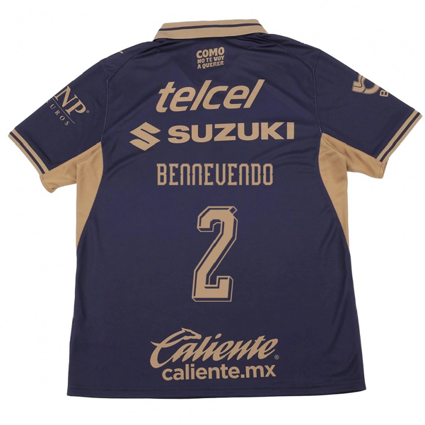 Danxen Kinderen Pablo Bennevendo #2 Paars Bruin Thuisshirt Thuistenue 2026/27 T-Shirt