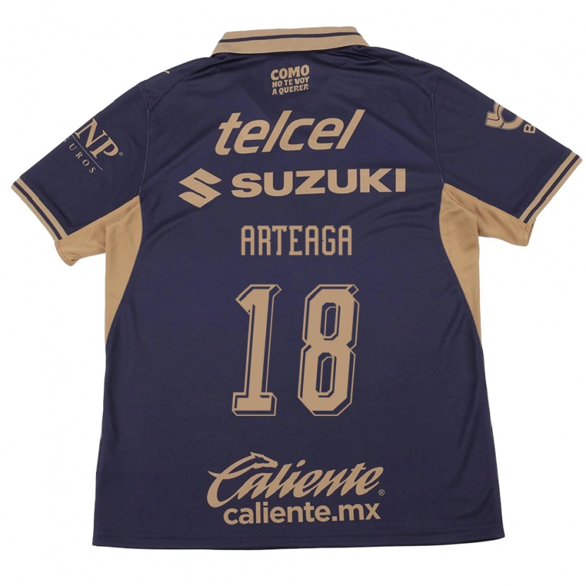 Danxen Kinderen Víctor Arteaga #18 Paars Bruin Thuisshirt Thuistenue 2026/27 T-Shirt