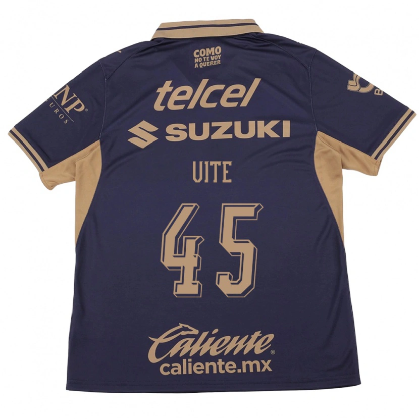 Danxen Kinderen Pedro Vite #45 Paars Bruin Thuisshirt Thuistenue 2026/27 T-Shirt