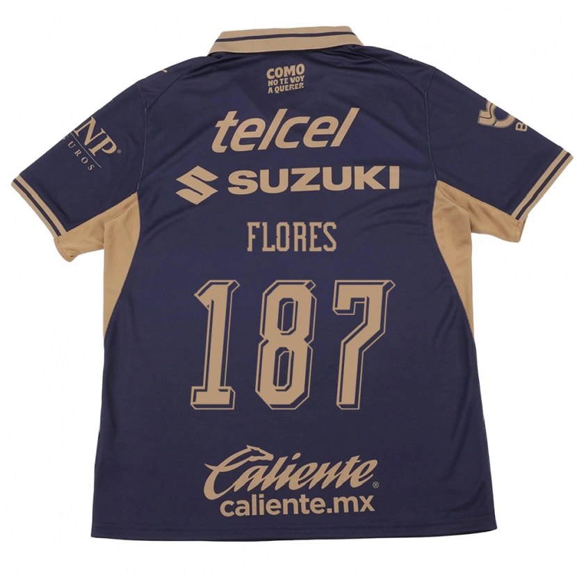 Danxen Kinderen Jonathan Flores #187 Paars Bruin Thuisshirt Thuistenue 2026/27 T-Shirt