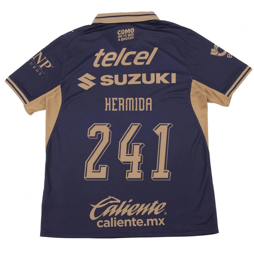 Danxen Kinderen Emiliano Hermida #241 Paars Bruin Thuisshirt Thuistenue 2026/27 T-Shirt
