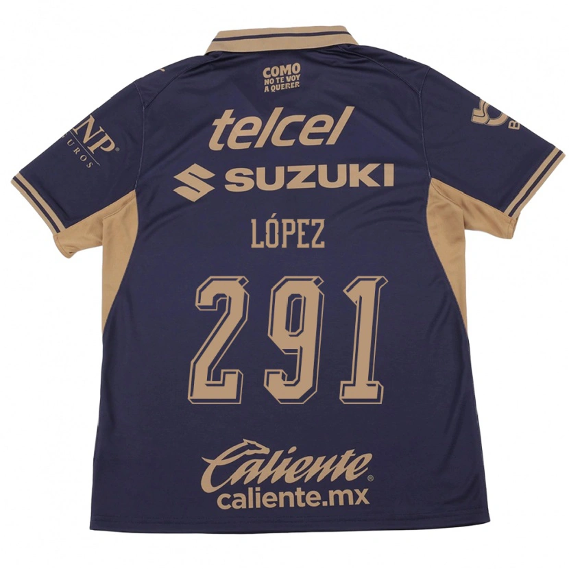 Danxen Kinderen Javier López #291 Paars Bruin Thuisshirt Thuistenue 2026/27 T-Shirt
