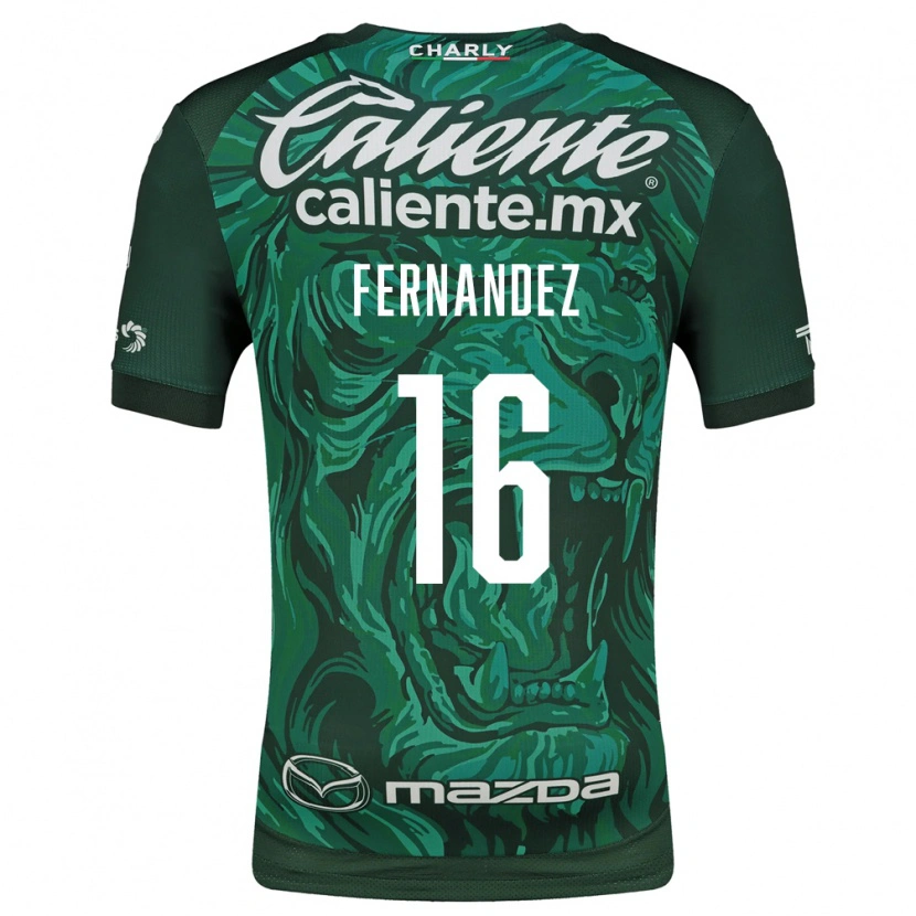 Danxen Kinderen Omar Fernández #16 Groen Zwart Thuisshirt Thuistenue 2026/27 T-Shirt