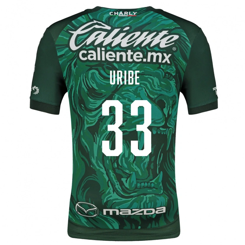 Danxen Kinderen Héctor Uribe #33 Groen Zwart Thuisshirt Thuistenue 2026/27 T-Shirt