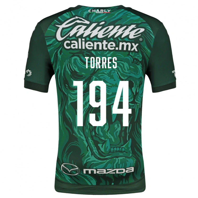 Danxen Kinderen Erick Torres #194 Groen Zwart Thuisshirt Thuistenue 2026/27 T-Shirt