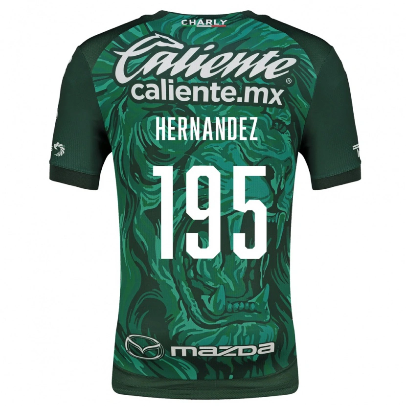 Danxen Kinderen Fernando Hernández #195 Groen Zwart Thuisshirt Thuistenue 2026/27 T-Shirt