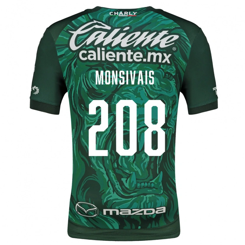 Danxen Kinderen Daniel Monsivaís #208 Groen Zwart Thuisshirt Thuistenue 2026/27 T-Shirt