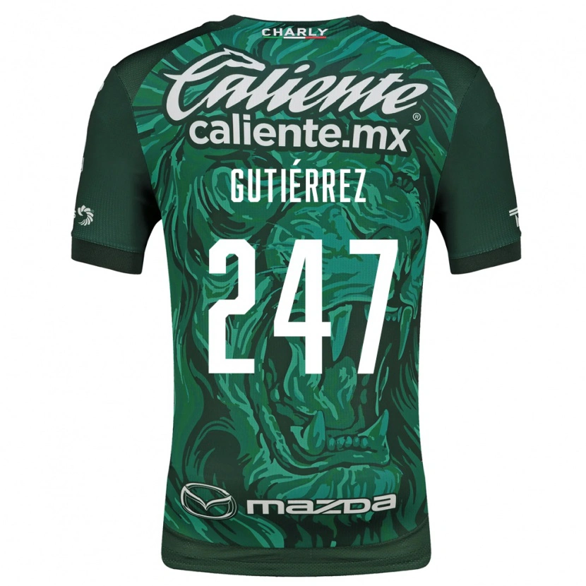 Danxen Kinderen Brandón Gutiérrez #247 Groen Zwart Thuisshirt Thuistenue 2026/27 T-Shirt