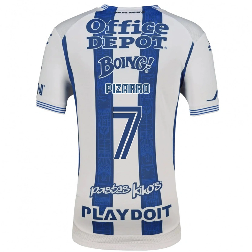 Danxen Kinderen Rodolfo Pizarro #7 Wit Marineblauw Thuisshirt Thuistenue 2026/27 T-Shirt