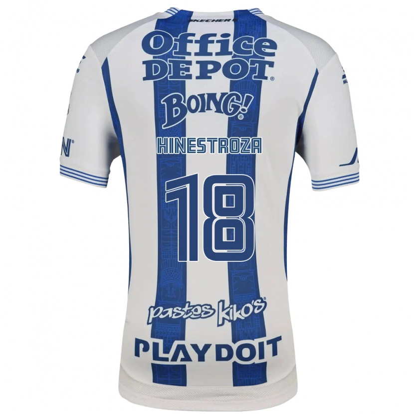 Danxen Kinderen Marino Hinestroza #18 Wit Marineblauw Thuisshirt Thuistenue 2026/27 T-Shirt