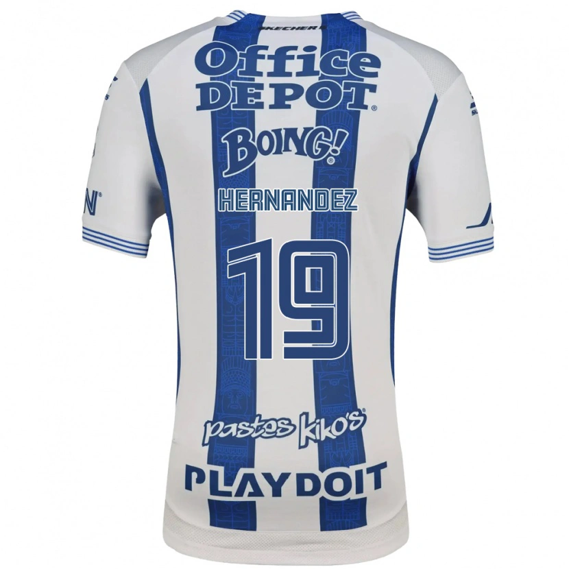 Danxen Kinderen Illian Hernández #19 Wit Marineblauw Thuisshirt Thuistenue 2026/27 T-Shirt