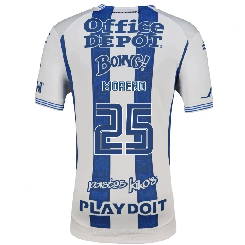 Danxen Kinderen Carlos Moreno #25 Wit Marineblauw Thuisshirt Thuistenue 2026/27 T-Shirt