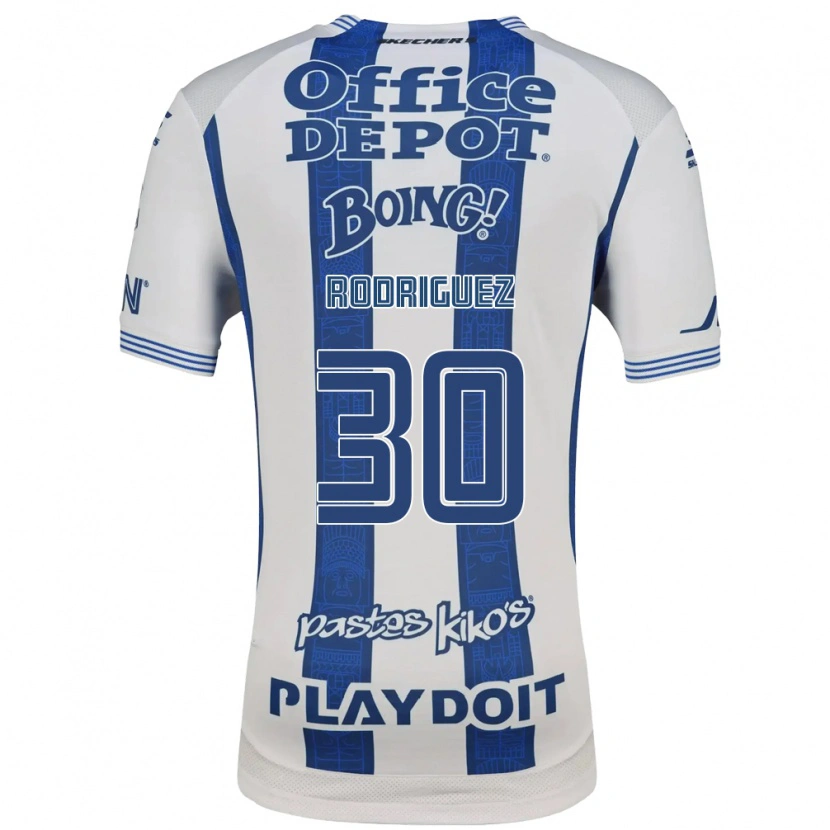 Danxen Kinderen Lenin Rodríguez #30 Wit Marineblauw Thuisshirt Thuistenue 2026/27 T-Shirt