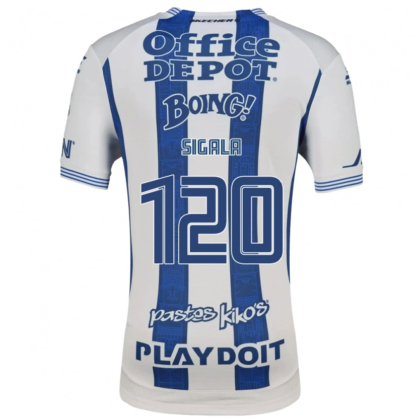 Danxen Kinderen Juan Sigala #120 Wit Marineblauw Thuisshirt Thuistenue 2026/27 T-Shirt