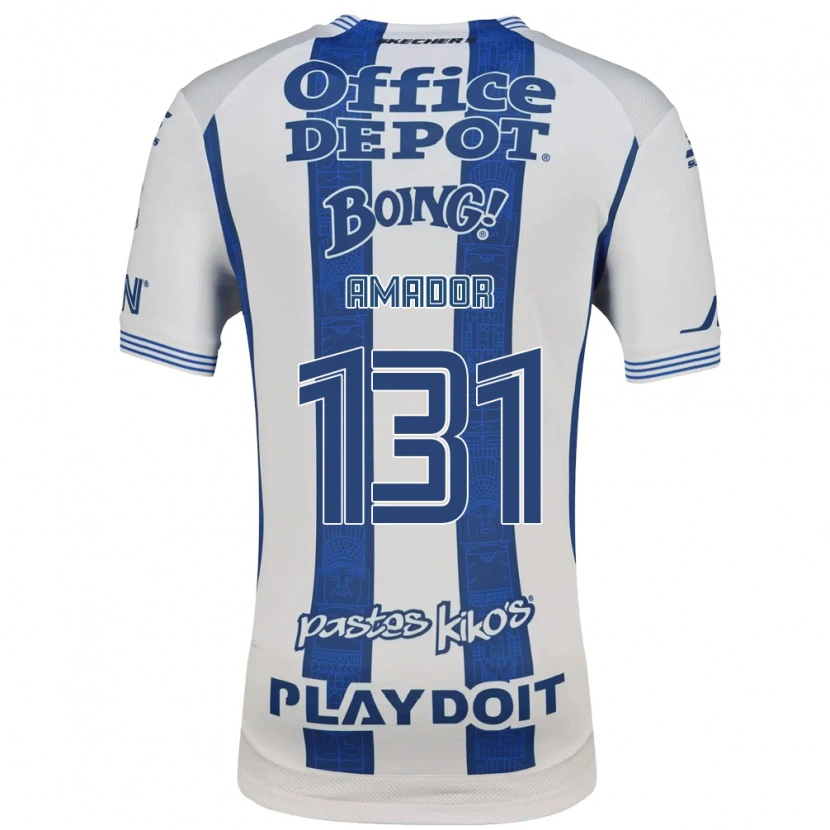 Danxen Kinderen Santiago Amador #131 Wit Marineblauw Thuisshirt Thuistenue 2026/27 T-Shirt