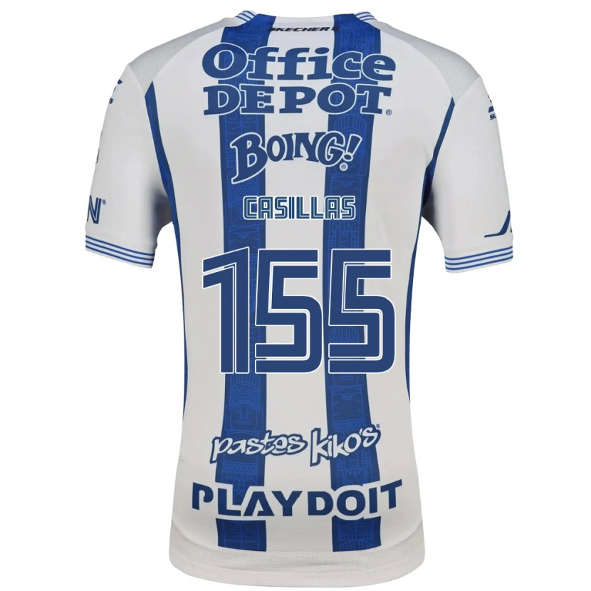 Danxen Kinderen Johan Casillas #155 Wit Marineblauw Thuisshirt Thuistenue 2026/27 T-Shirt