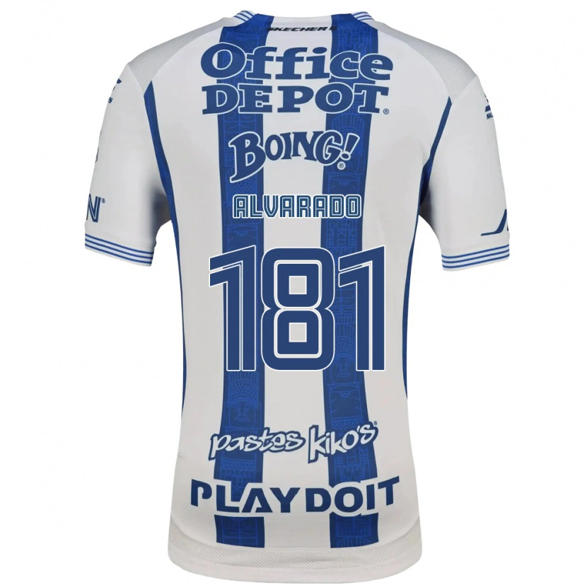 Danxen Kinderen Brandón Alvarado #181 Wit Marineblauw Thuisshirt Thuistenue 2026/27 T-Shirt