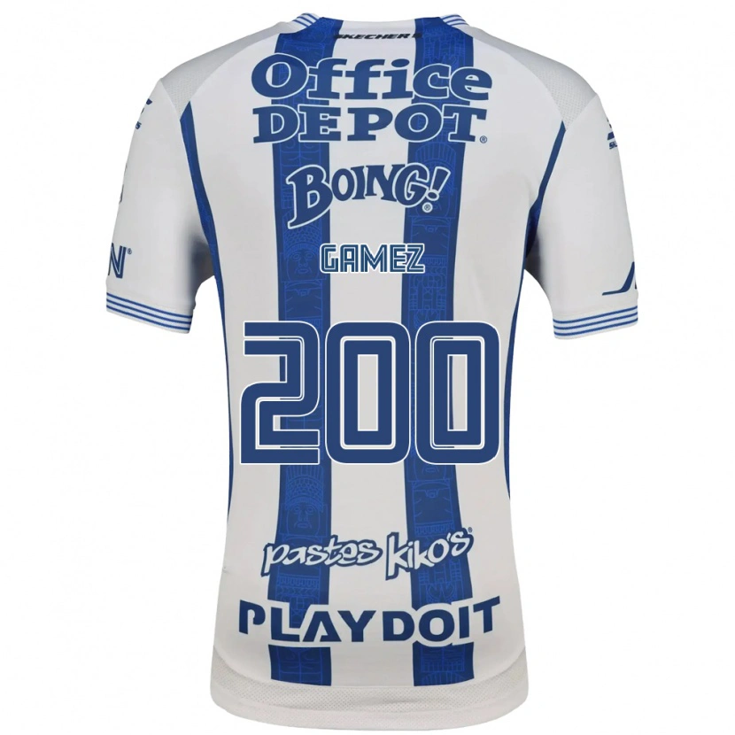 Danxen Kinderen Sergio Gámez #200 Wit Marineblauw Thuisshirt Thuistenue 2026/27 T-Shirt