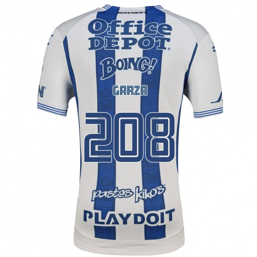 Danxen Kinderen Ricardo Garza #208 Wit Marineblauw Thuisshirt Thuistenue 2026/27 T-Shirt