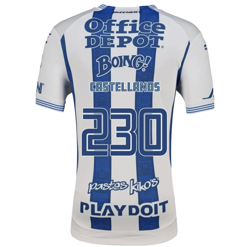 Danxen Kinderen Edson Castellanos #230 Wit Marineblauw Thuisshirt Thuistenue 2026/27 T-Shirt