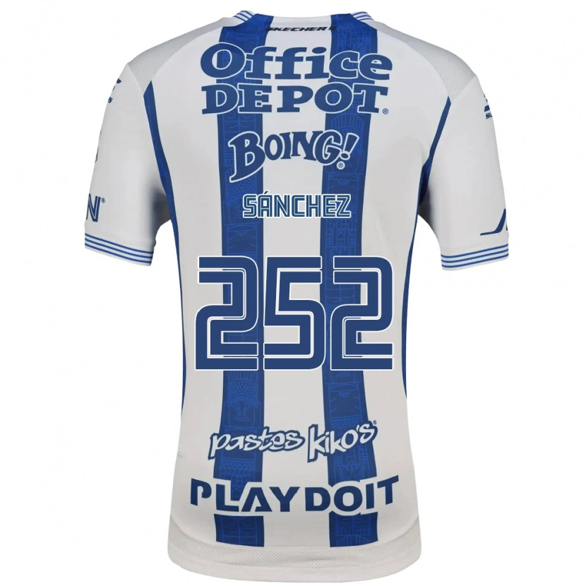 Danxen Kinderen Eliud Sánchez #252 Wit Marineblauw Thuisshirt Thuistenue 2026/27 T-Shirt