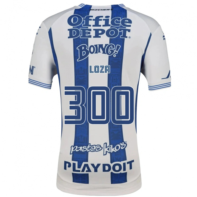 Danxen Kinderen Santino Loza #300 Wit Marineblauw Thuisshirt Thuistenue 2026/27 T-Shirt