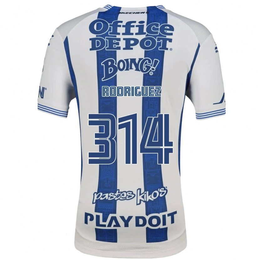 Danxen Kinderen Alan Rodríguez #314 Wit Marineblauw Thuisshirt Thuistenue 2026/27 T-Shirt
