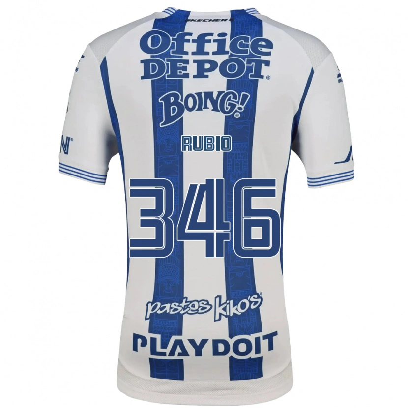 Danxen Kinderen Mateo Rubio #346 Wit Marineblauw Thuisshirt Thuistenue 2026/27 T-Shirt