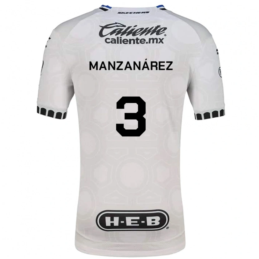 Danxen Kinderen Óscar Manzanárez #3 Wit Zwart Blauw Thuisshirt Thuistenue 2026/27 T-Shirt