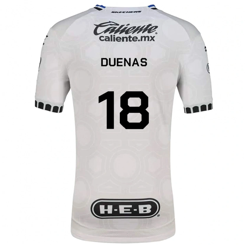 Danxen Kinderen Érik Dueñas #18 Wit Zwart Blauw Thuisshirt Thuistenue 2026/27 T-Shirt