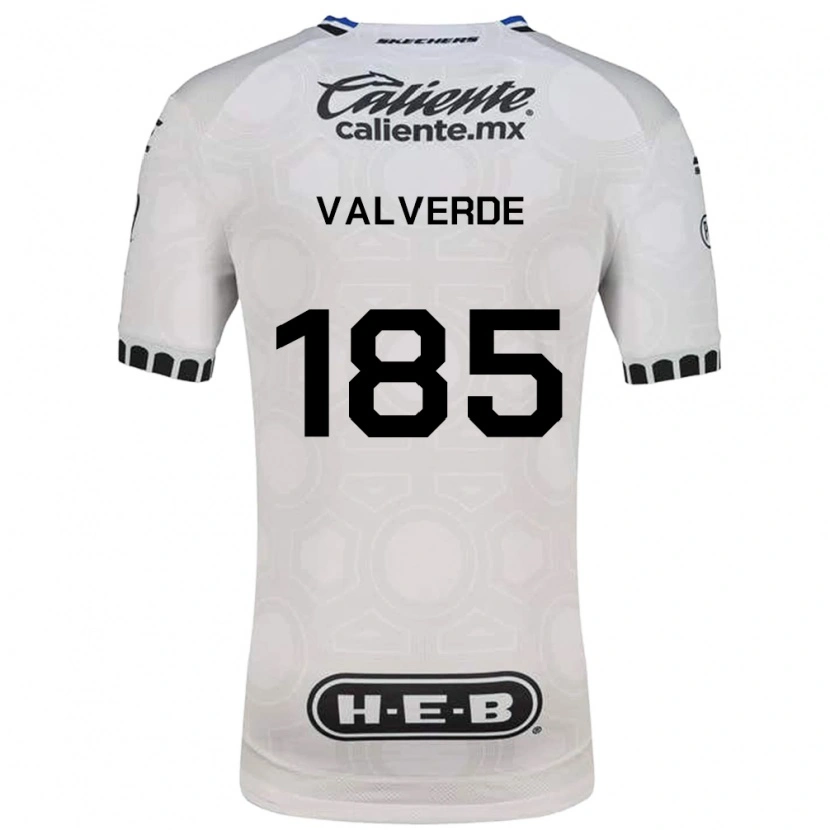 Danxen Kinderen Luis Valverde #185 Wit Zwart Blauw Thuisshirt Thuistenue 2026/27 T-Shirt