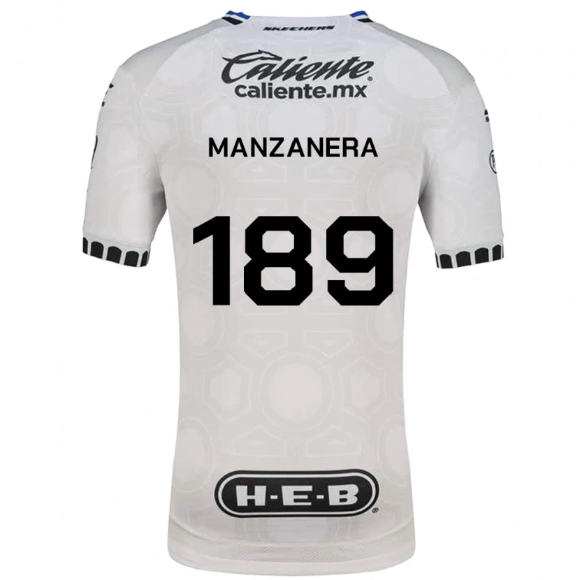 Danxen Kinderen Luis Manzanera #189 Wit Zwart Blauw Thuisshirt Thuistenue 2026/27 T-Shirt