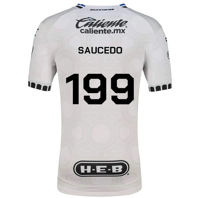 Danxen Kinderen Christian Saucedo #199 Wit Zwart Blauw Thuisshirt Thuistenue 2026/27 T-Shirt
