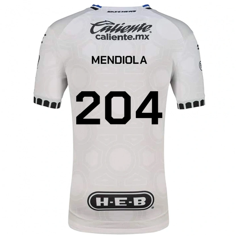 Danxen Kinderen Carlos Mendiola #204 Wit Zwart Blauw Thuisshirt Thuistenue 2026/27 T-Shirt
